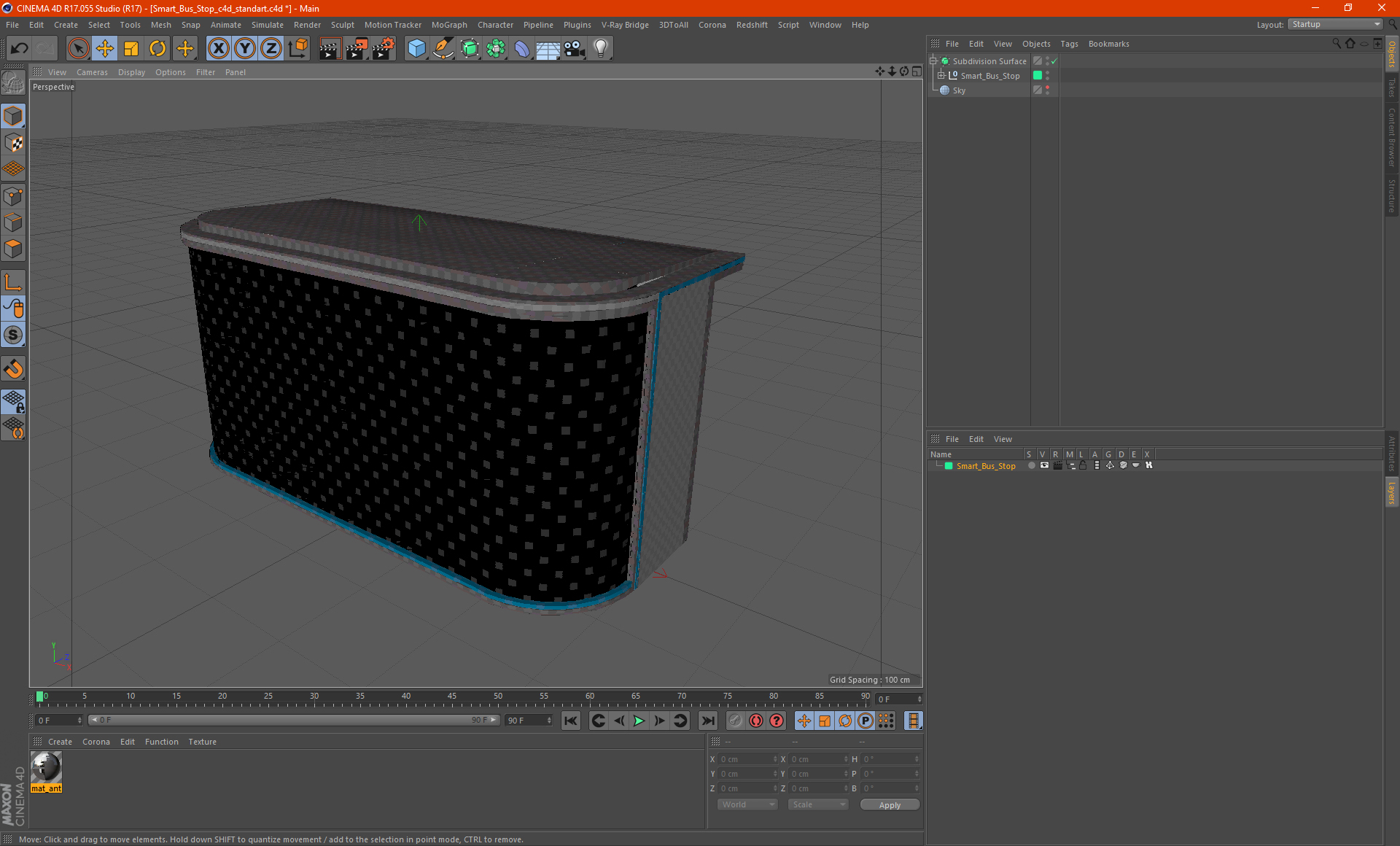 Smart Bus Stop 3D model