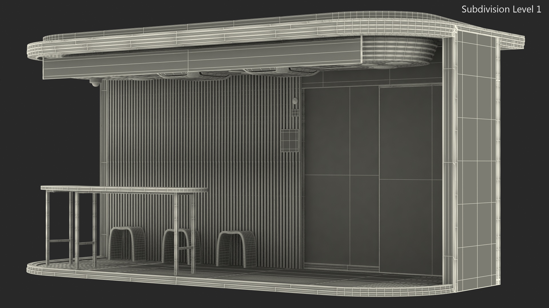 Smart Bus Stop 3D model