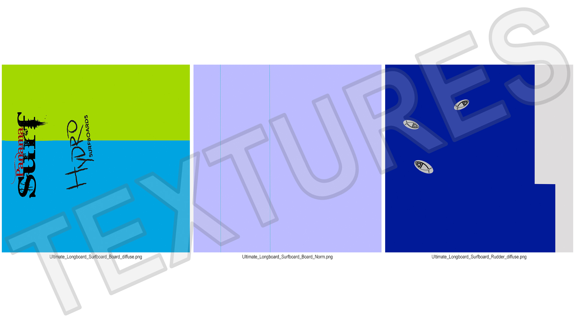 3D Ultimate Longboard Surfboard model