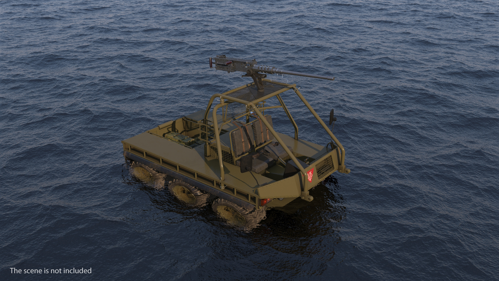 3D model Army ATMP 6x6 with Machine Gun