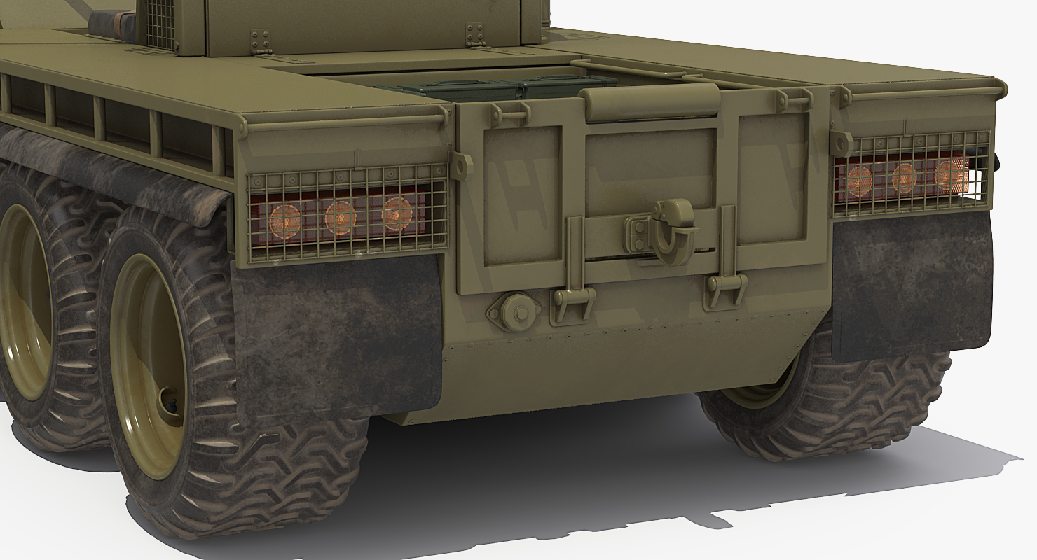 3D model Army ATMP 6x6 with Machine Gun