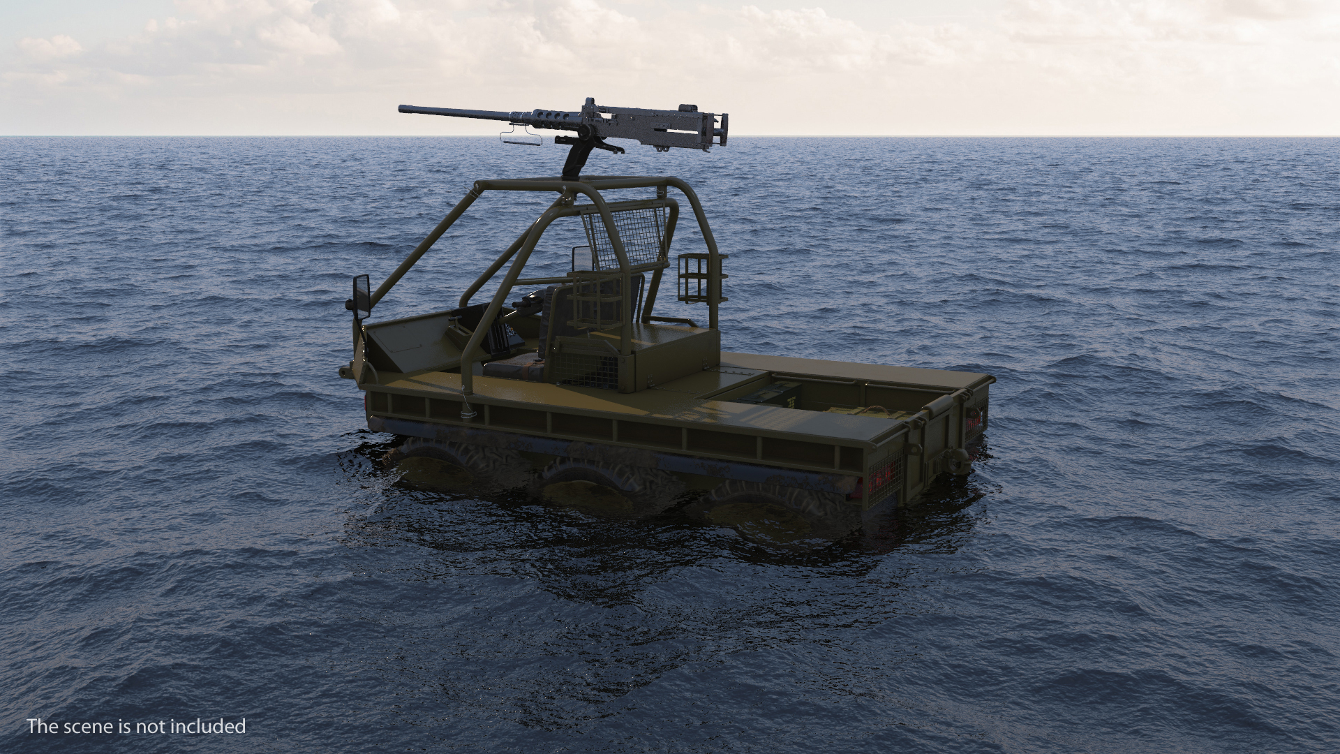 3D model Army ATMP 6x6 with Machine Gun