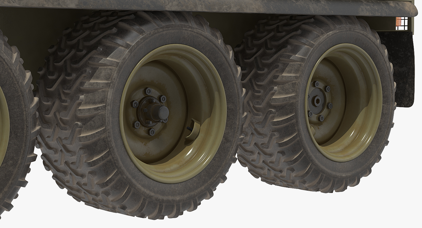 3D model Army ATMP 6x6 with Machine Gun