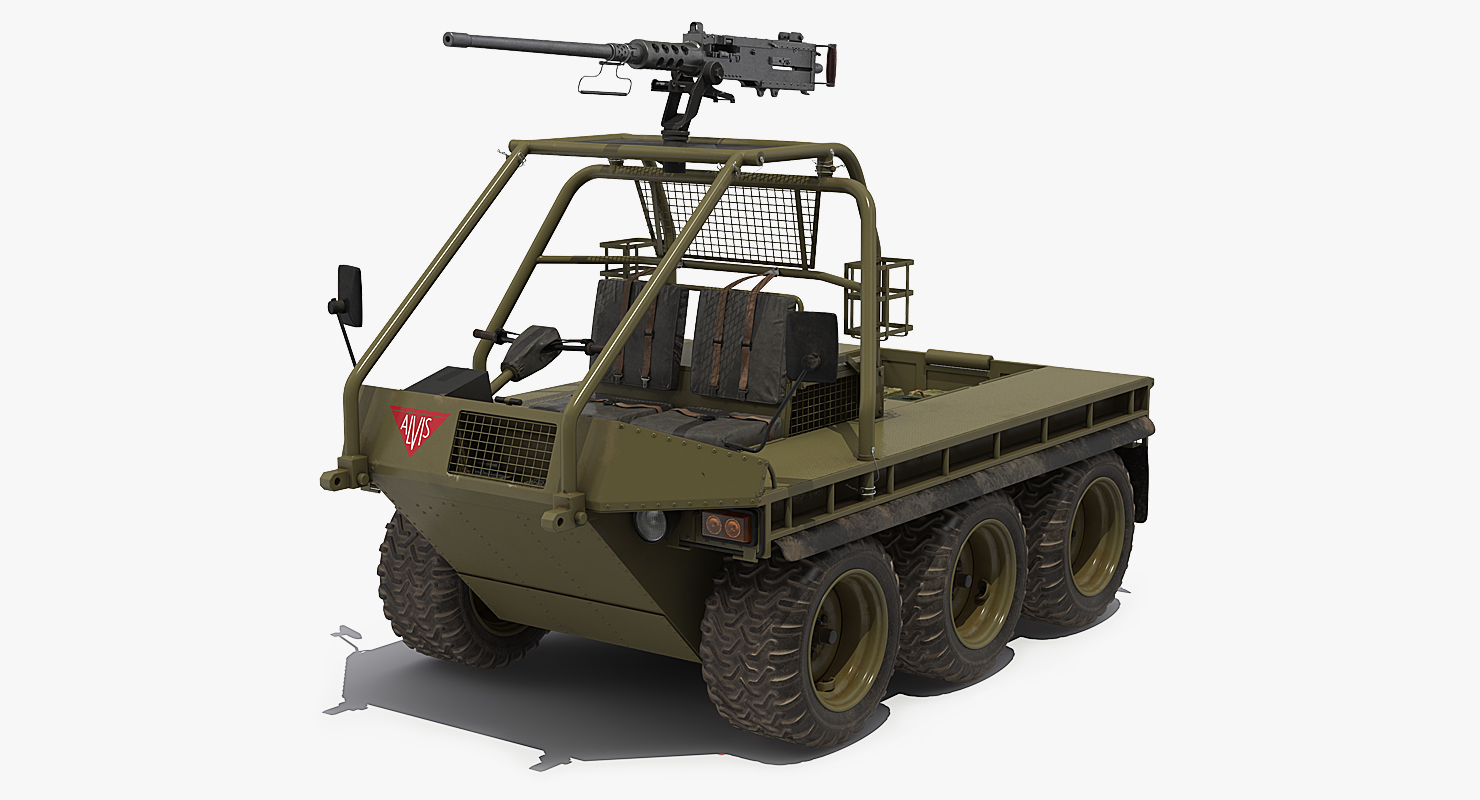 3D model Army ATMP 6x6 with Machine Gun