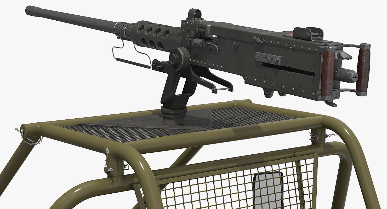 3D model Army ATMP 6x6 with Machine Gun