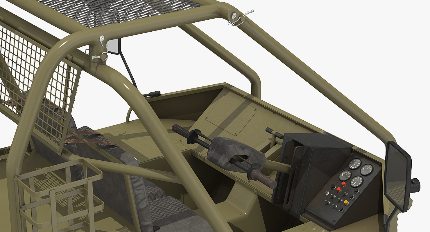 3D model Army ATMP 6x6 with Machine Gun