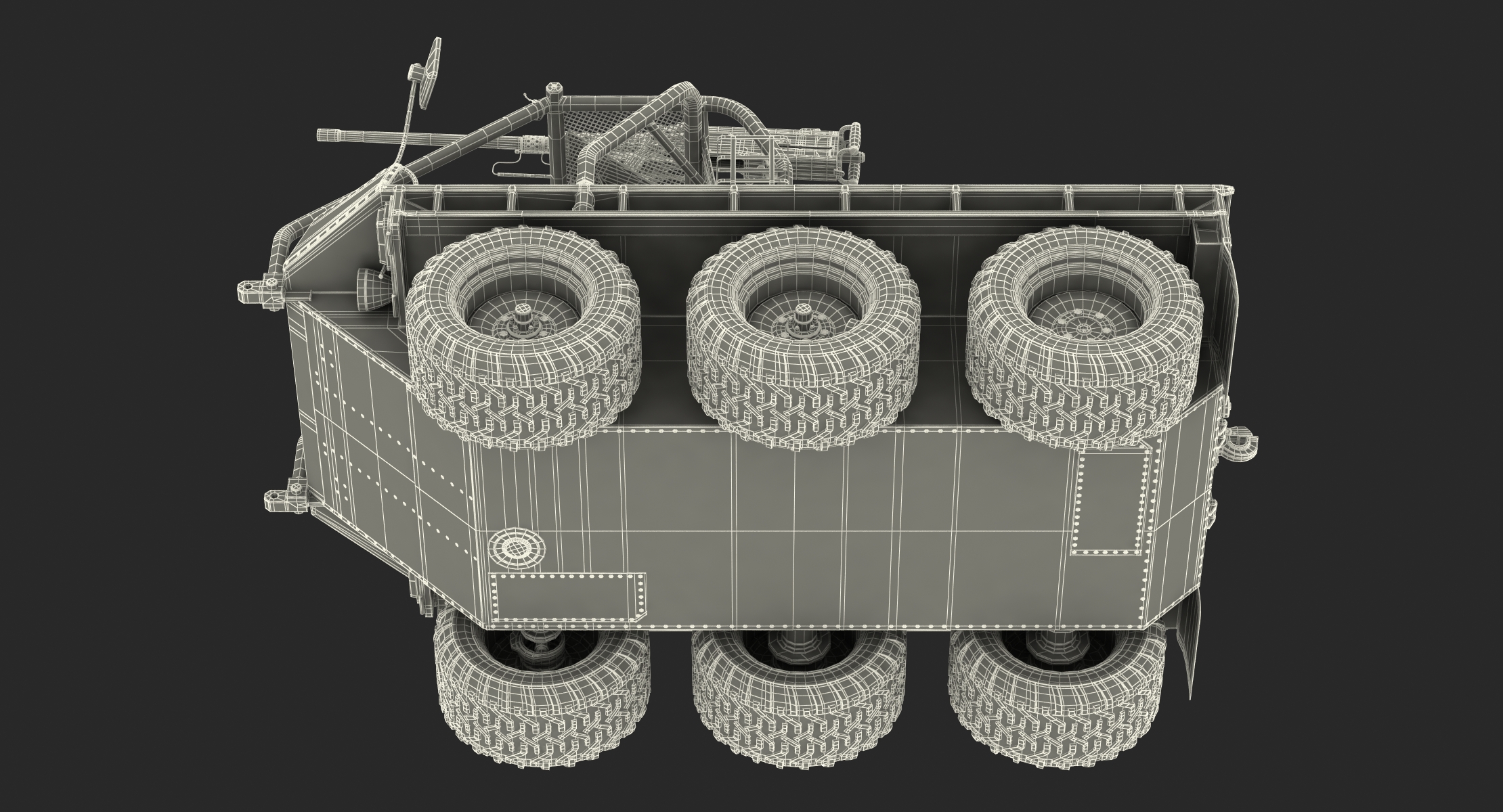 3D model Army ATMP 6x6 with Machine Gun