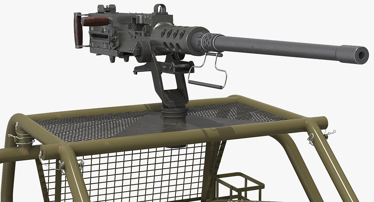 3D model Army ATMP 6x6 with Machine Gun