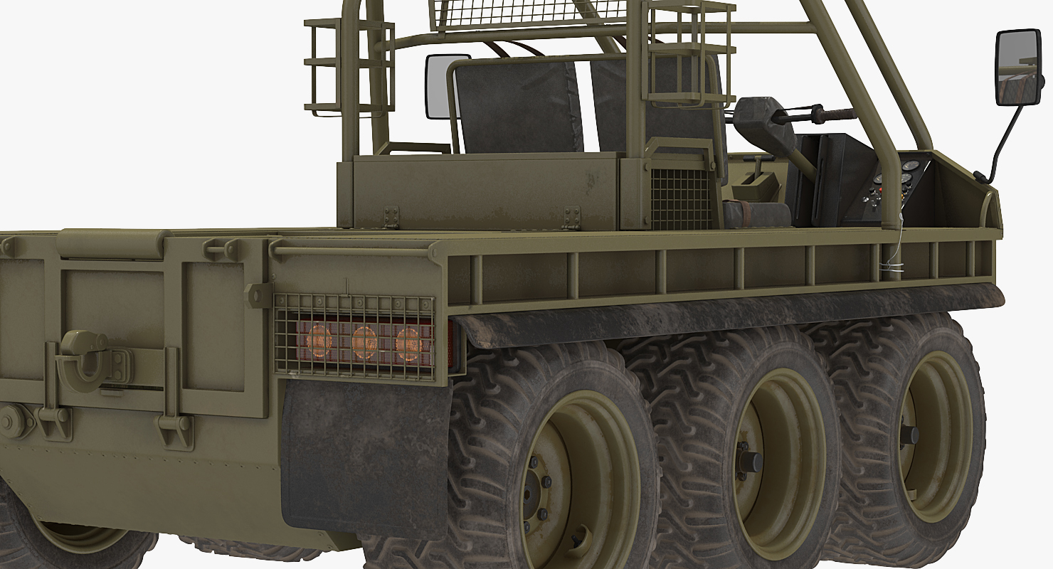 3D model Army ATMP 6x6 with Machine Gun