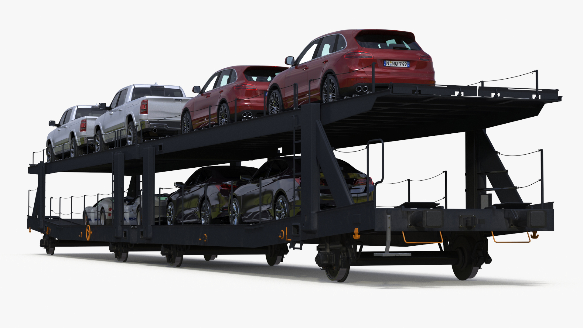 Car Transporter Loaded 3D
