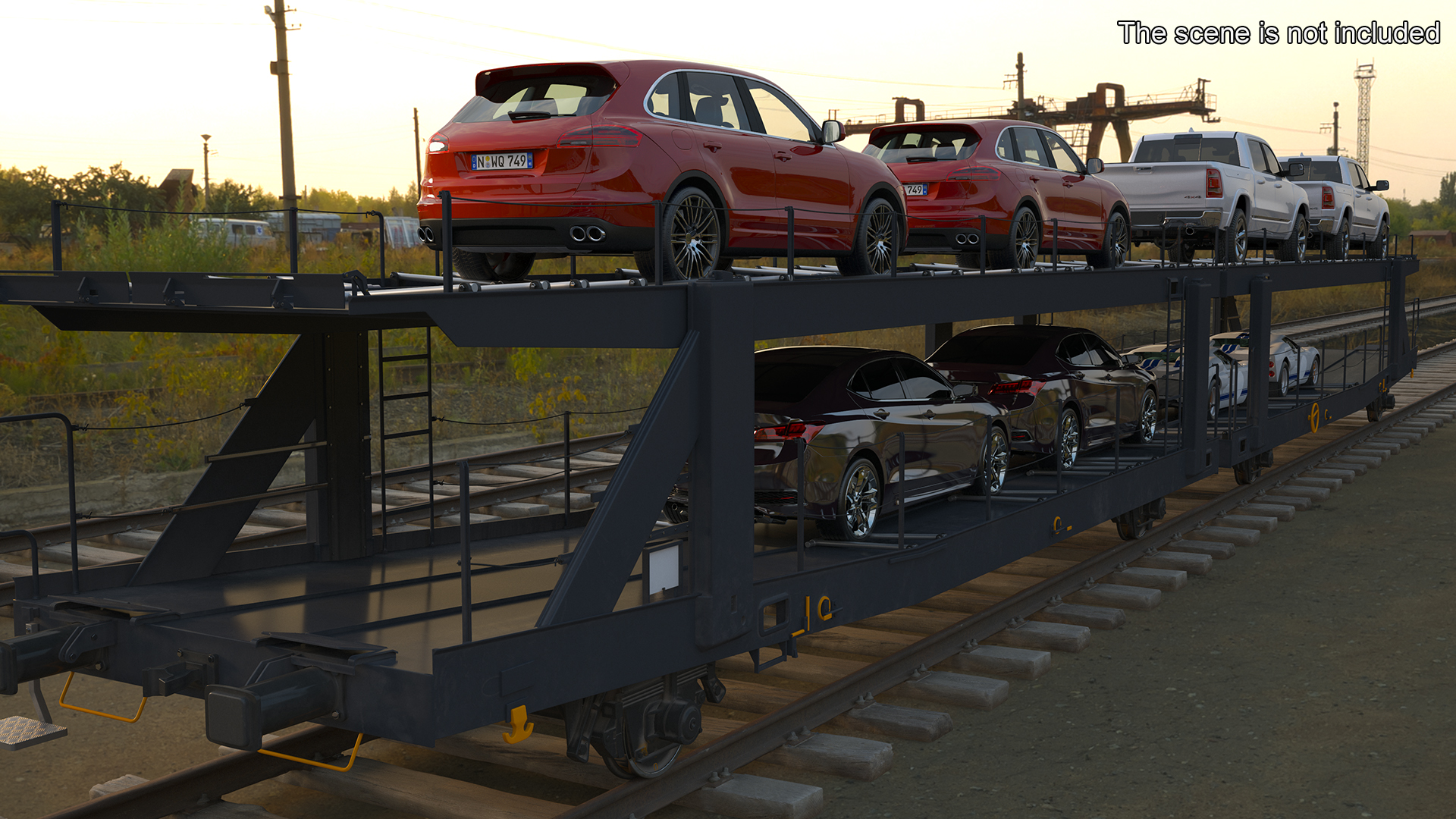Car Transporter Loaded 3D