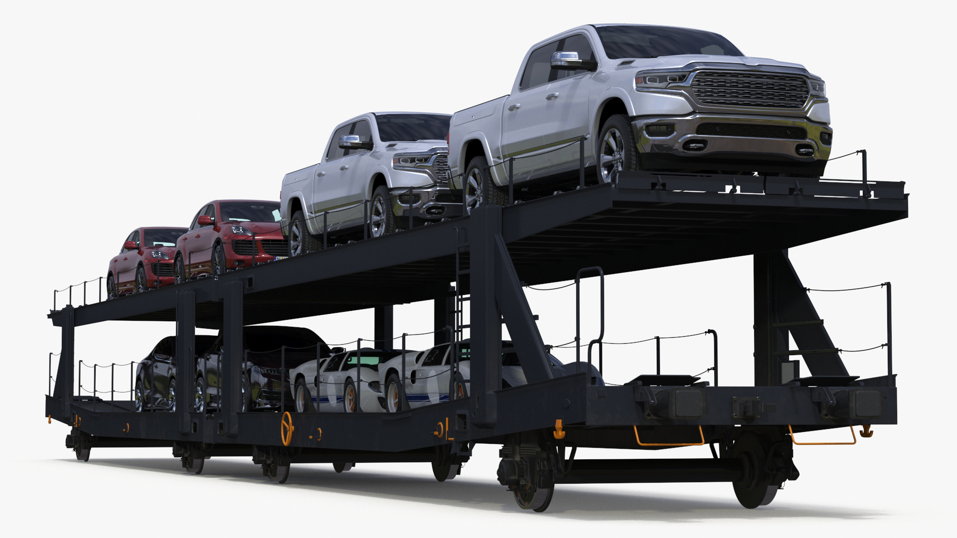 Car Transporter Loaded 3D