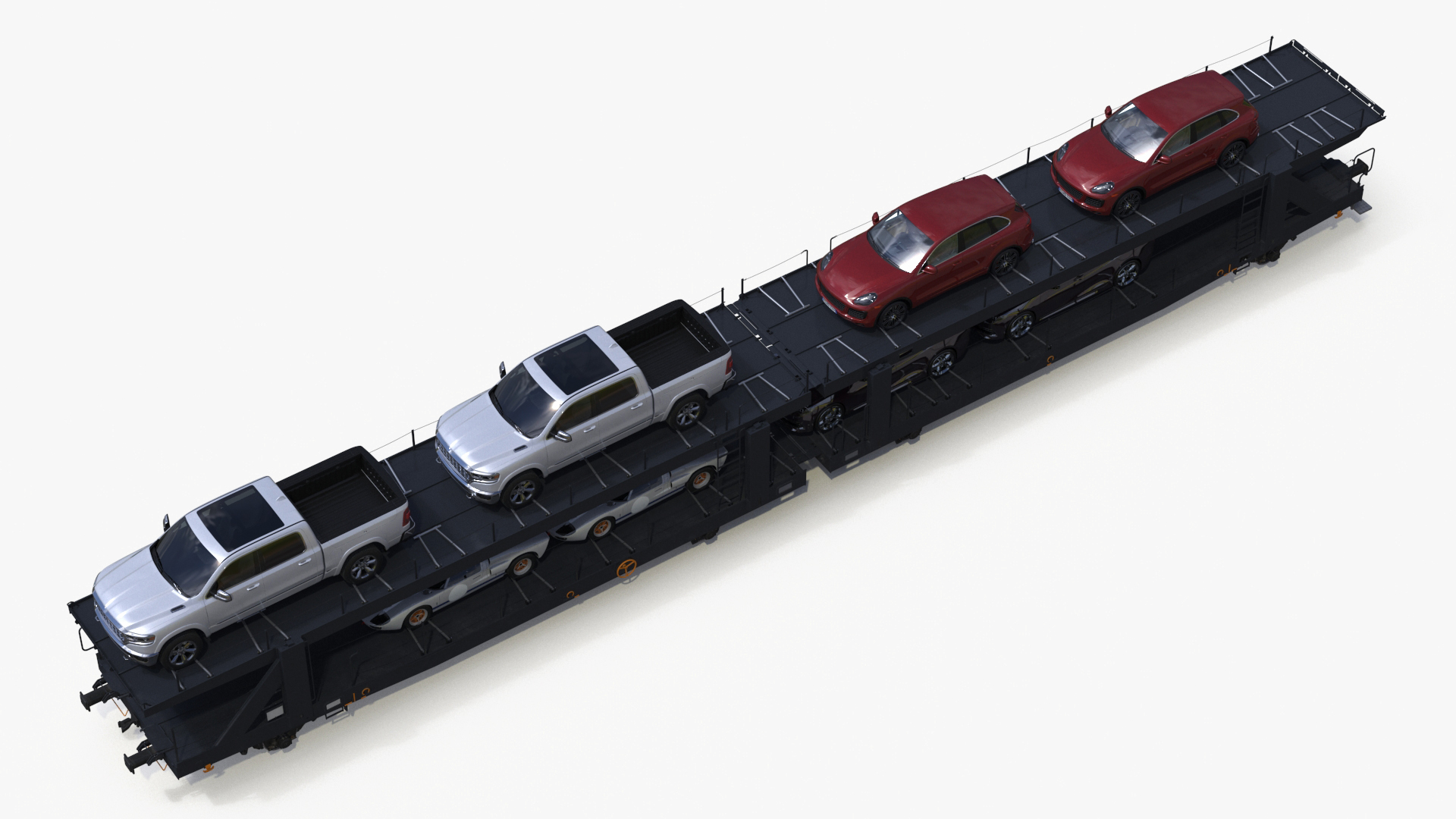 Car Transporter Loaded 3D