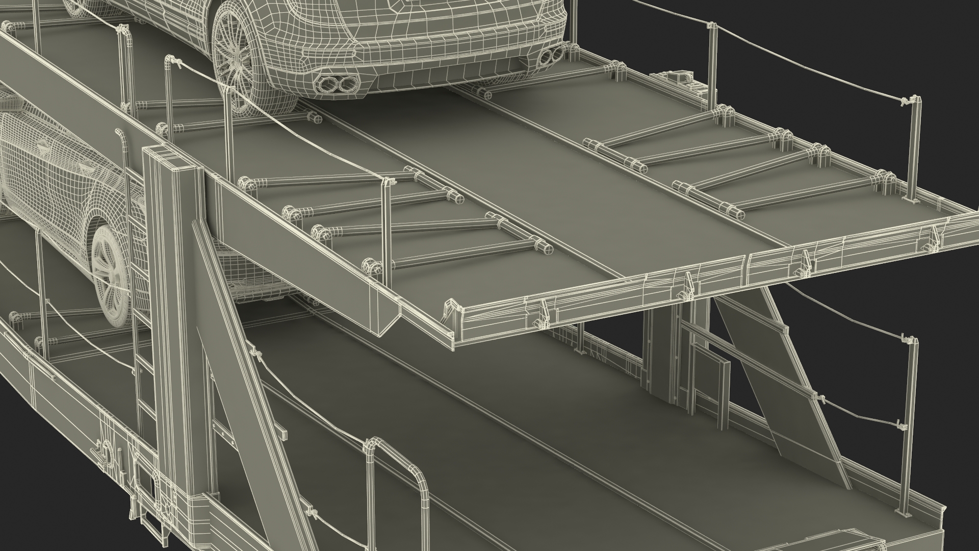 Car Transporter Loaded 3D