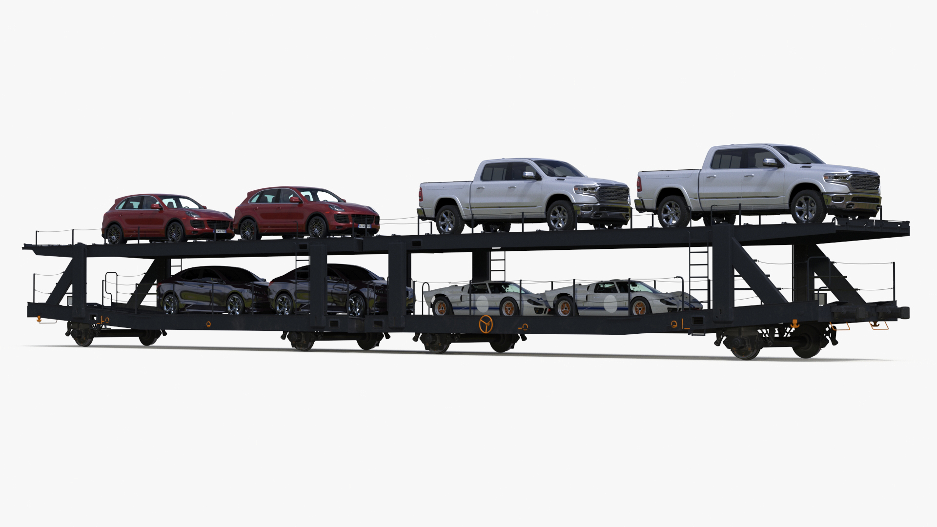 Car Transporter Loaded 3D