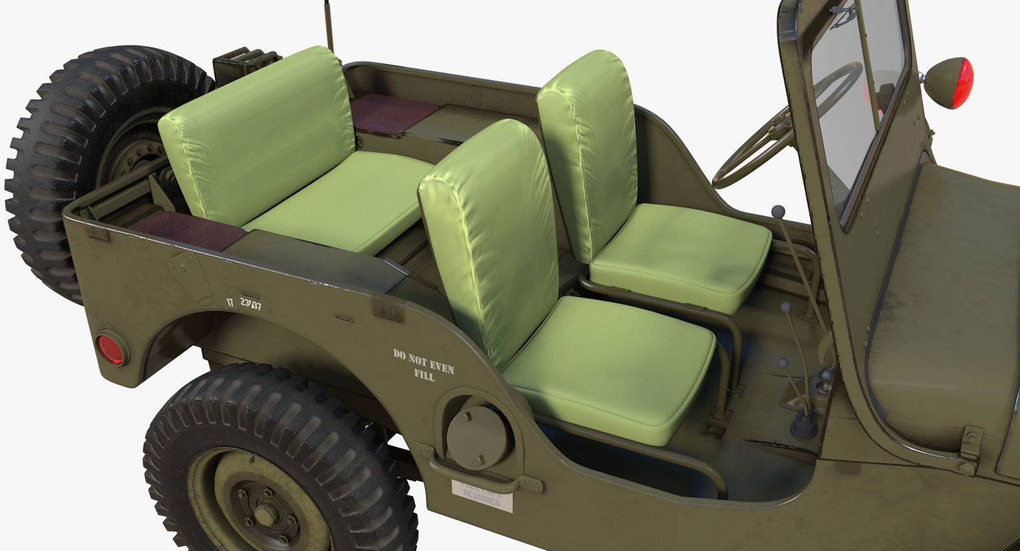 3D LCVP Boat with Jeep Willys Rigged model