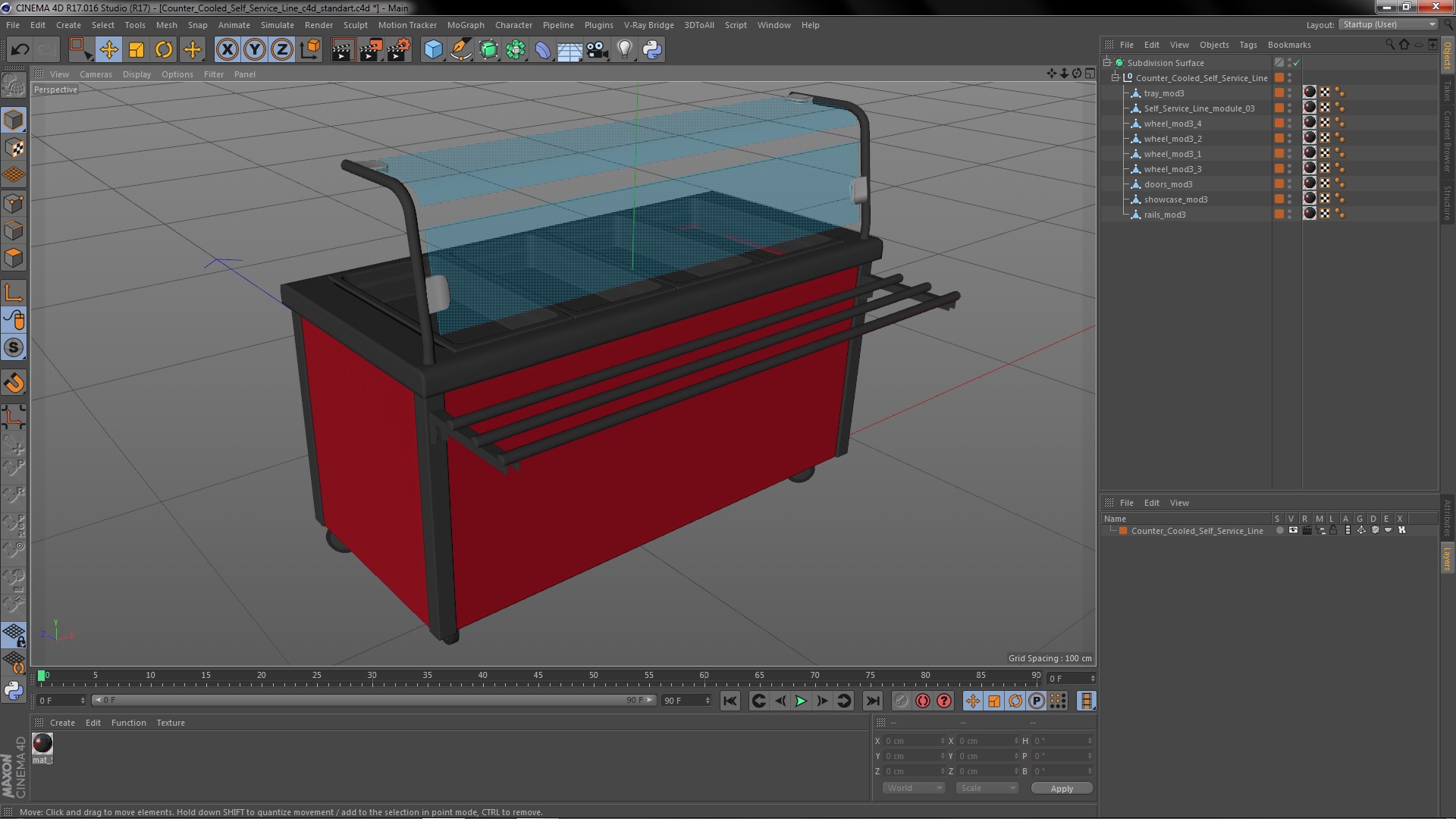 Counter Cooled Self Service Line 3D