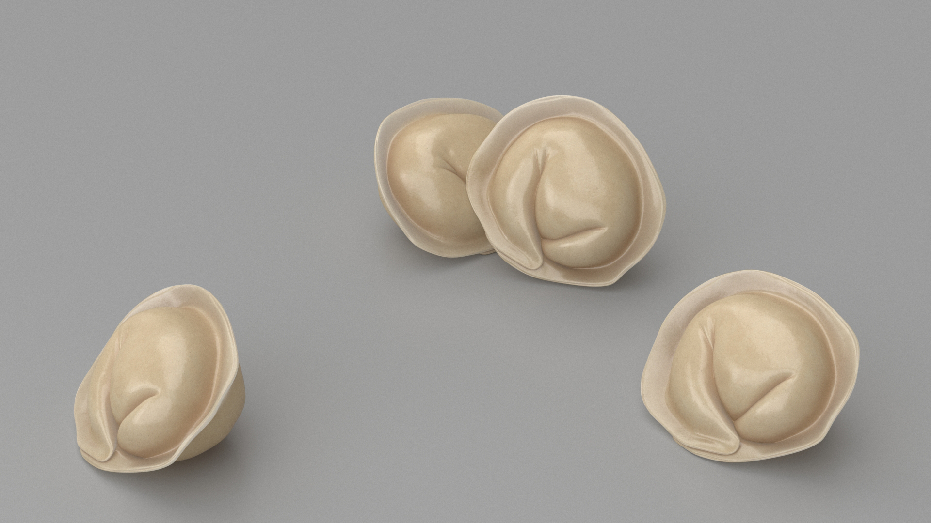 3D Pelmeni Dumpling Cooked model