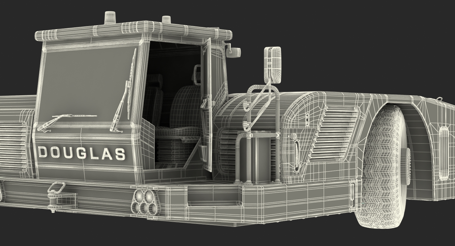 3D Aircraft Towing Tractor Douglas TBL 600 Rigged