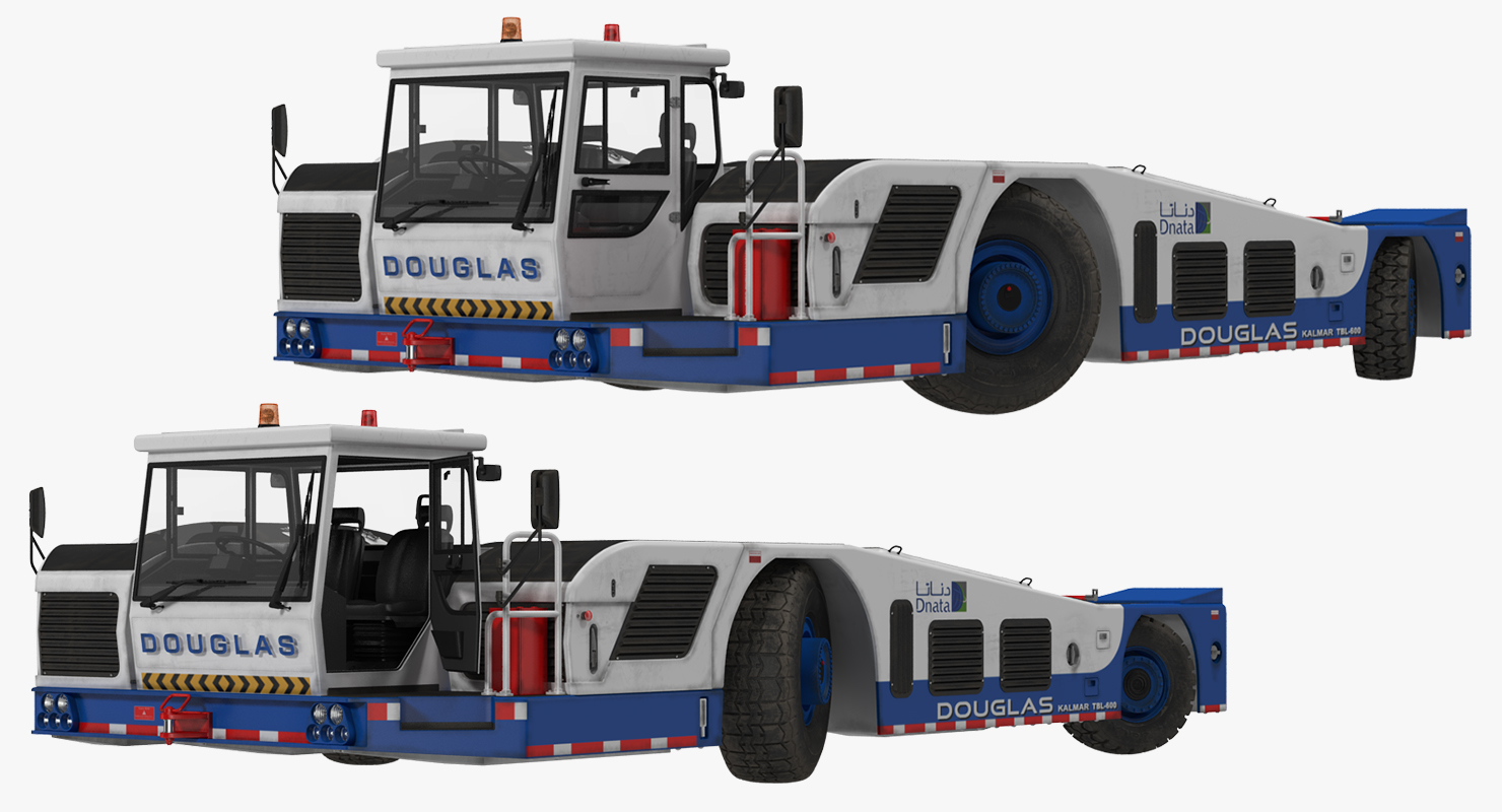 3D Aircraft Towing Tractor Douglas TBL 600 Rigged