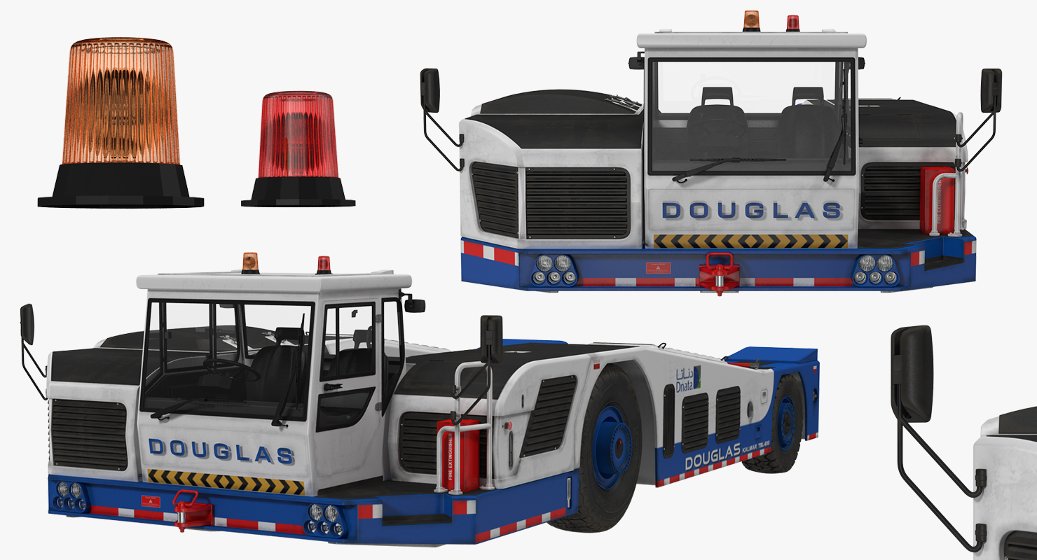 3D Aircraft Towing Tractor Douglas TBL 600 Rigged