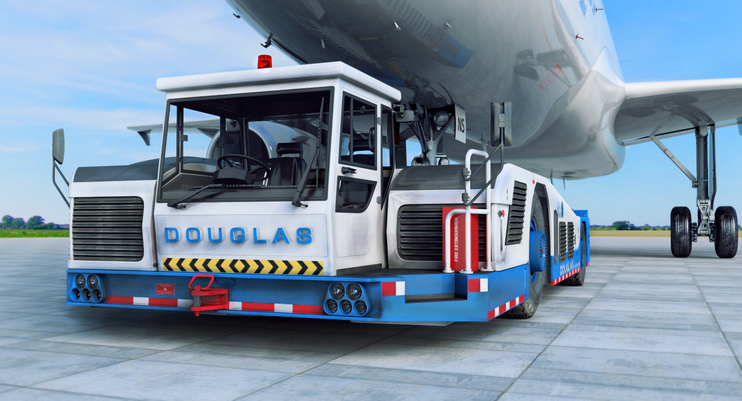 3D Aircraft Towing Tractor Douglas TBL 600 Rigged
