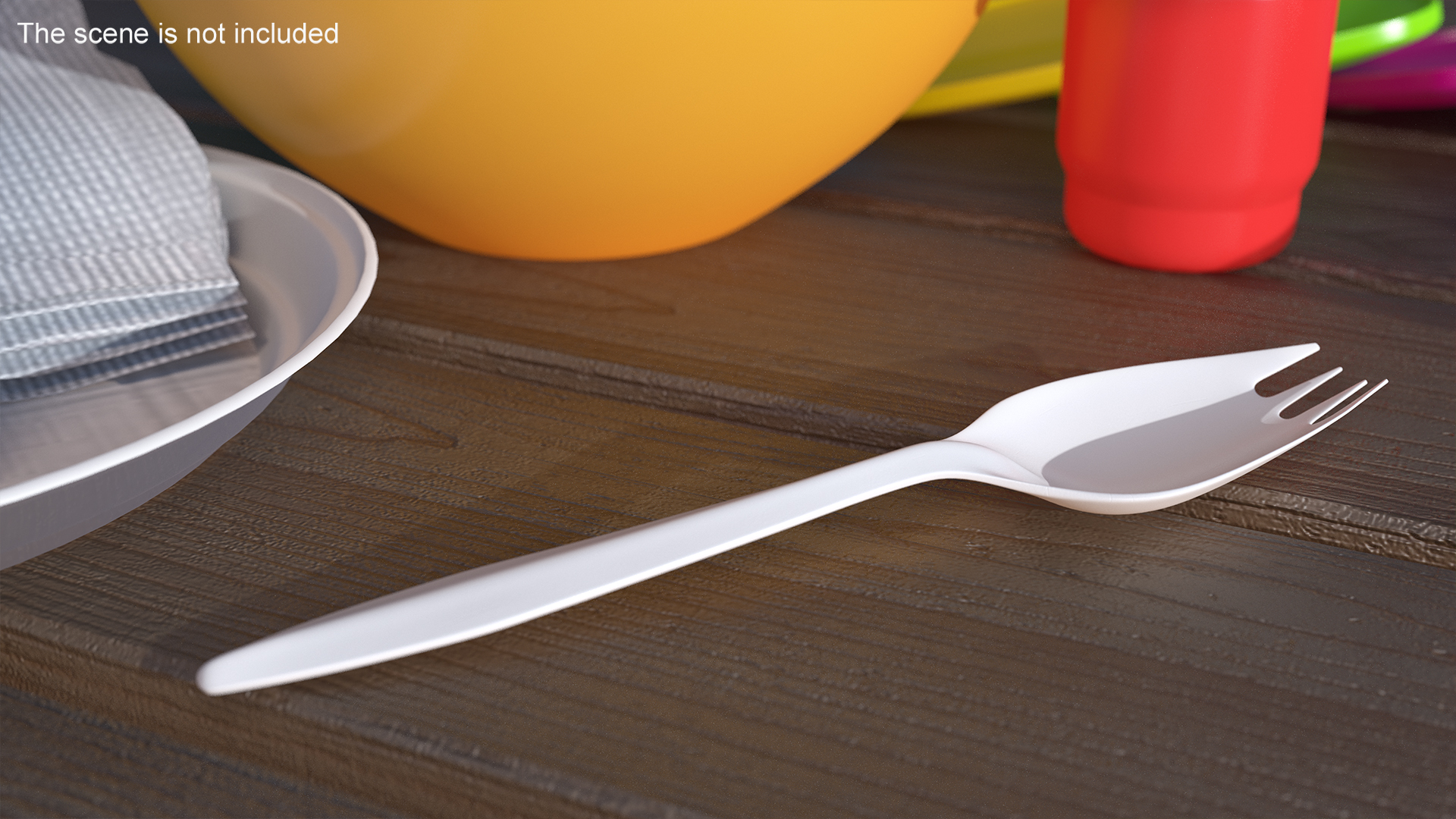 3D Plastic Spork Utensil