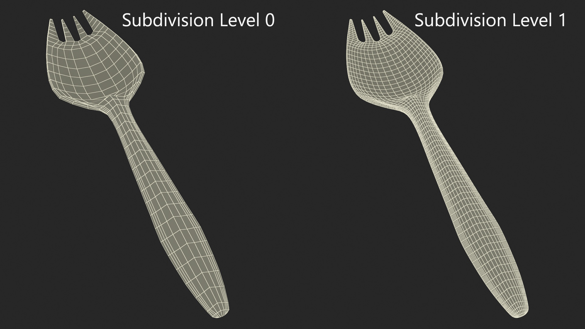 3D Plastic Spork Utensil