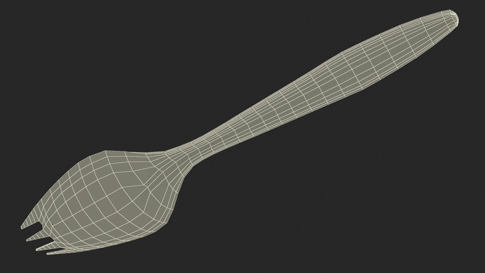 3D Plastic Spork Utensil