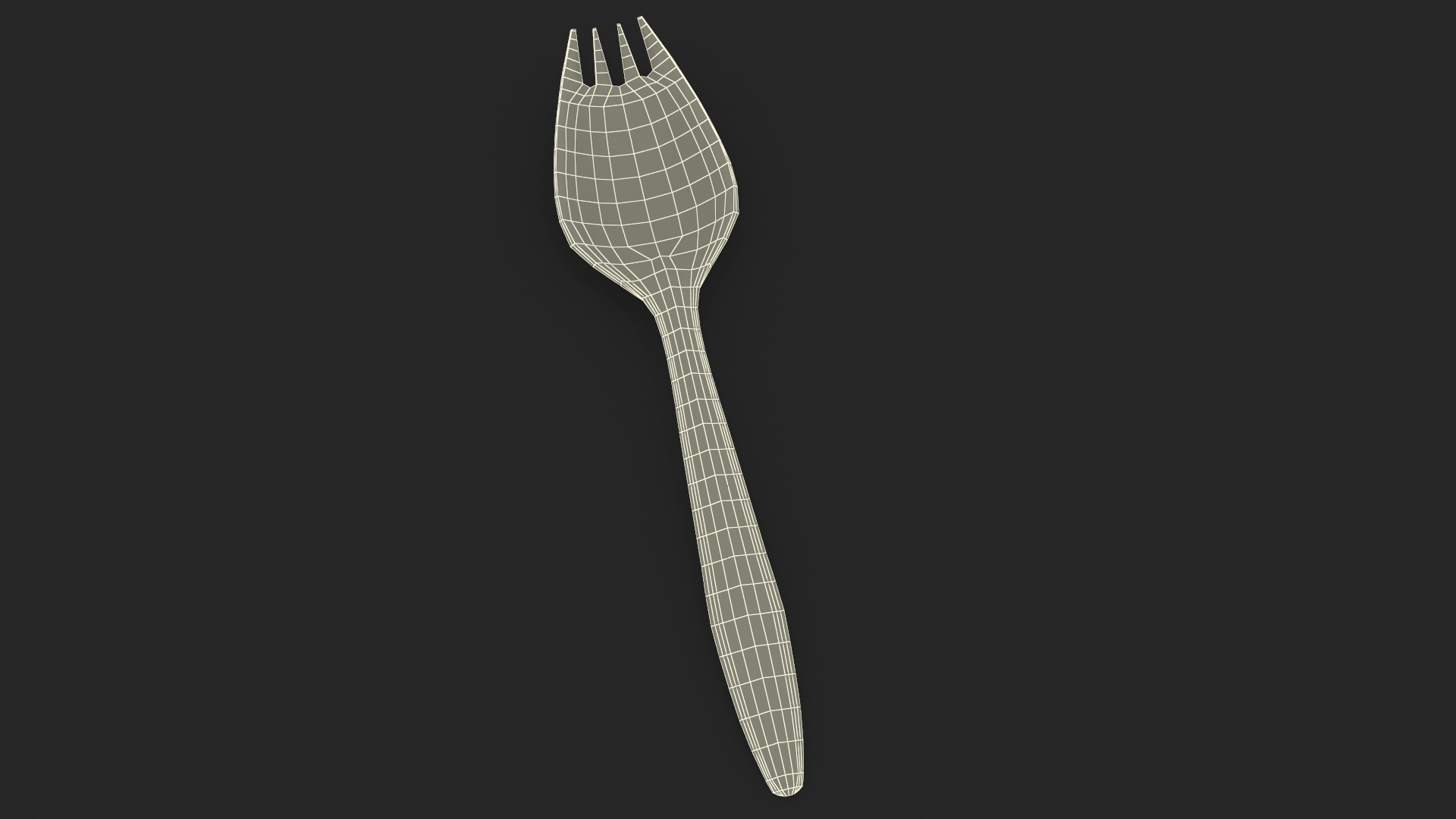 3D Plastic Spork Utensil