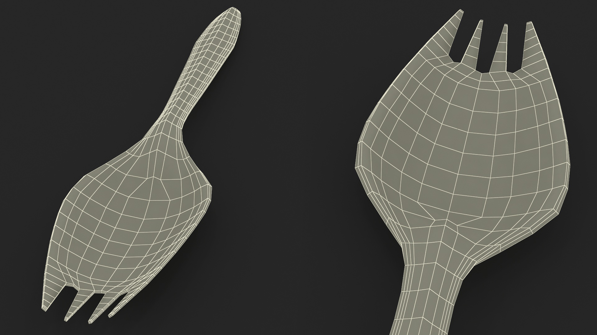 3D Plastic Spork Utensil