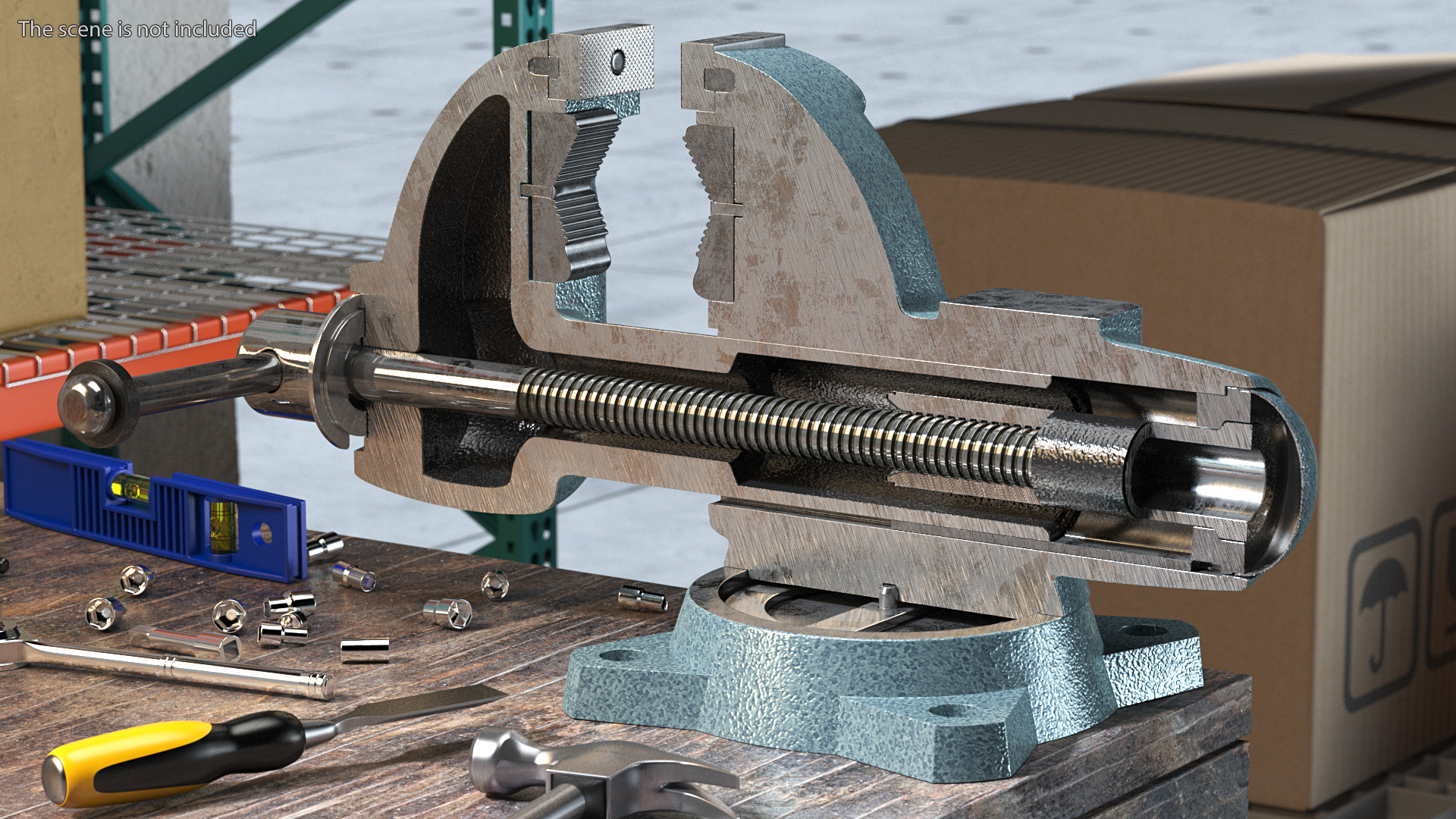 3D Wilton Bench Vise Cross Section