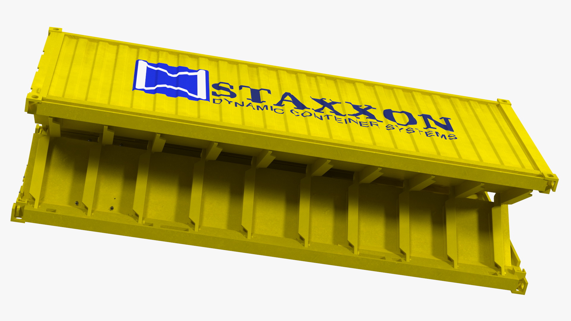 Shipping Container with Foldable Panels 3D model