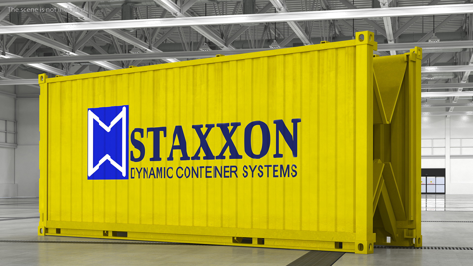 Shipping Container with Foldable Panels 3D model