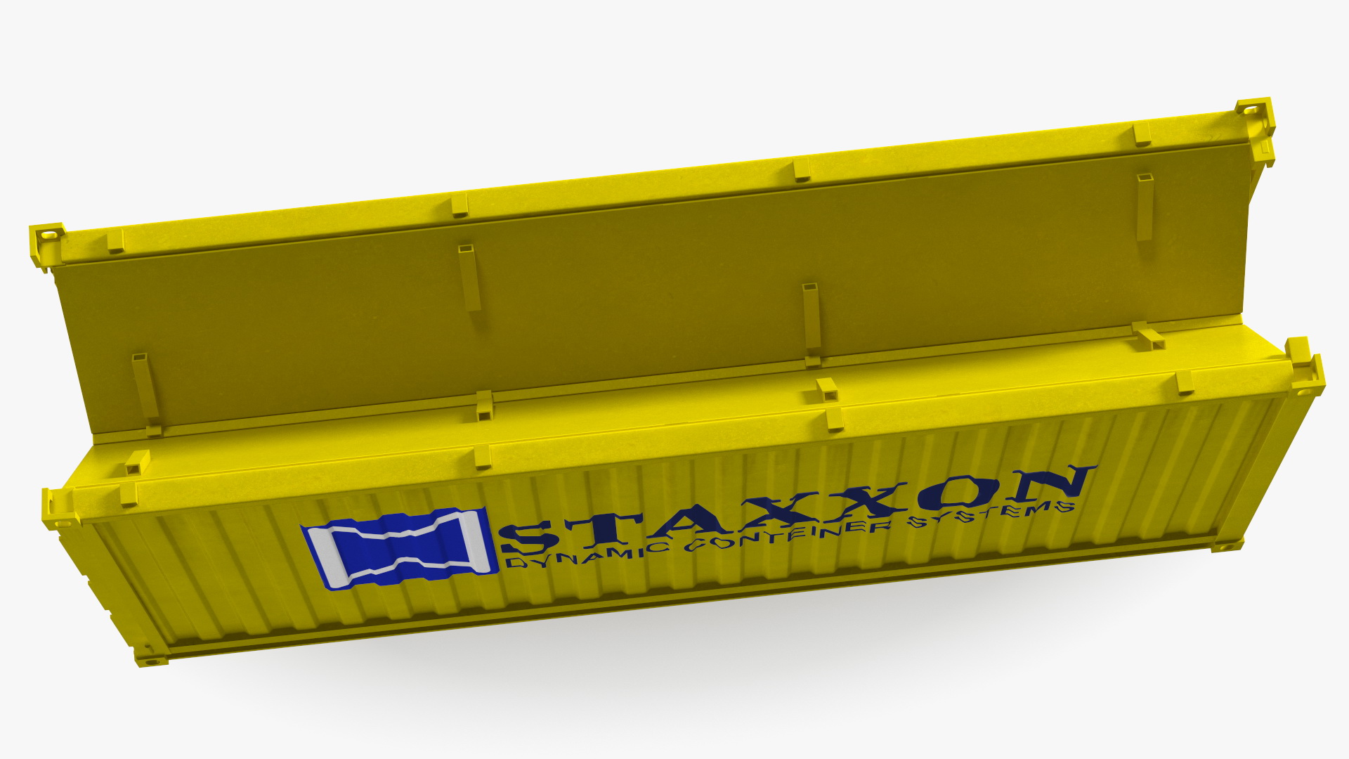 Shipping Container with Foldable Panels 3D model