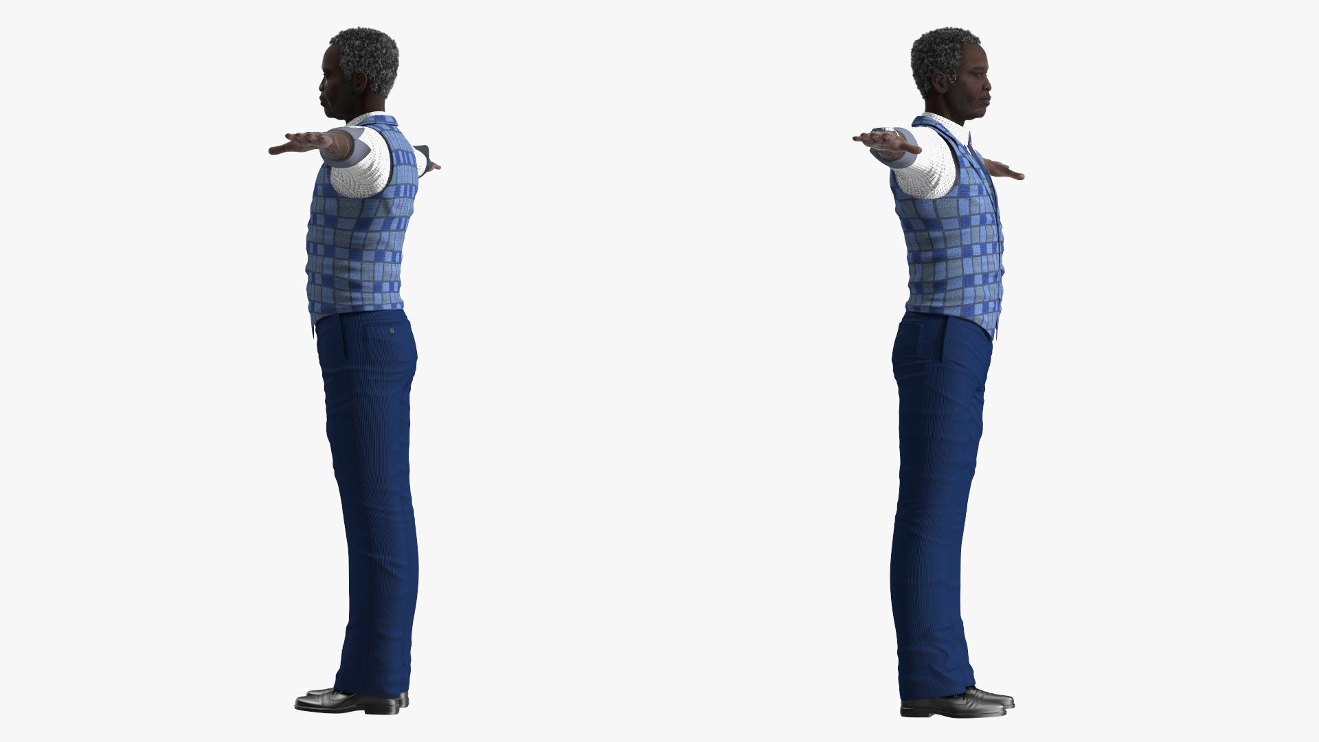 3D Afro American Man Everyday Style Rigged for Modo model