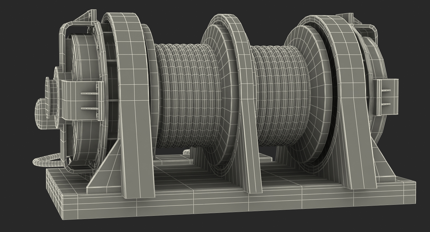 3D Mooring Bollard with Ship Ropes
