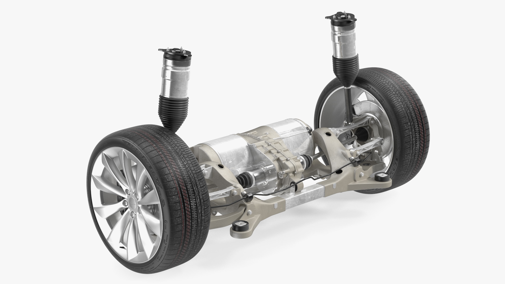 3D Electric Car Chassis Suspension