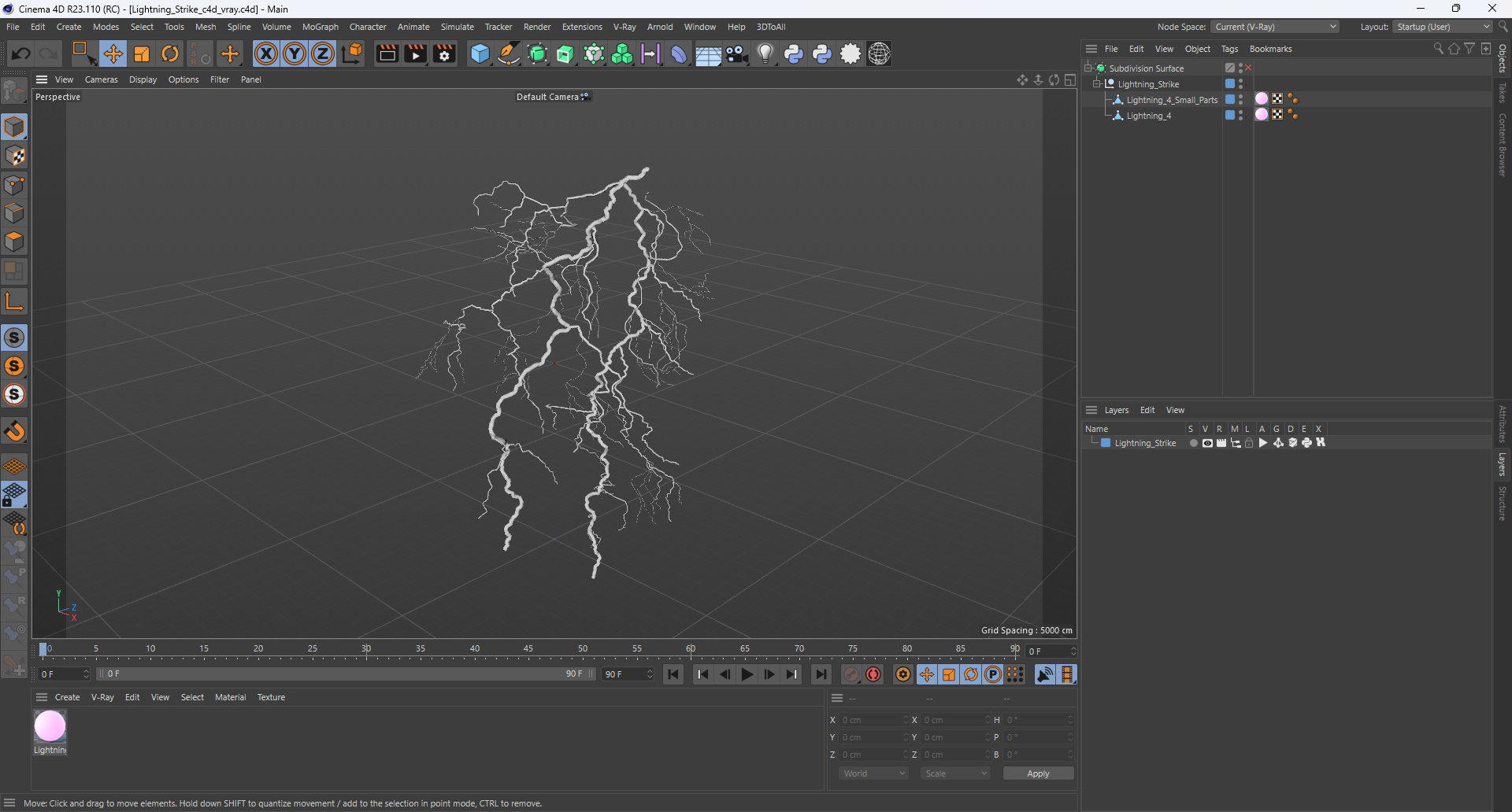 3D Lightning Strike