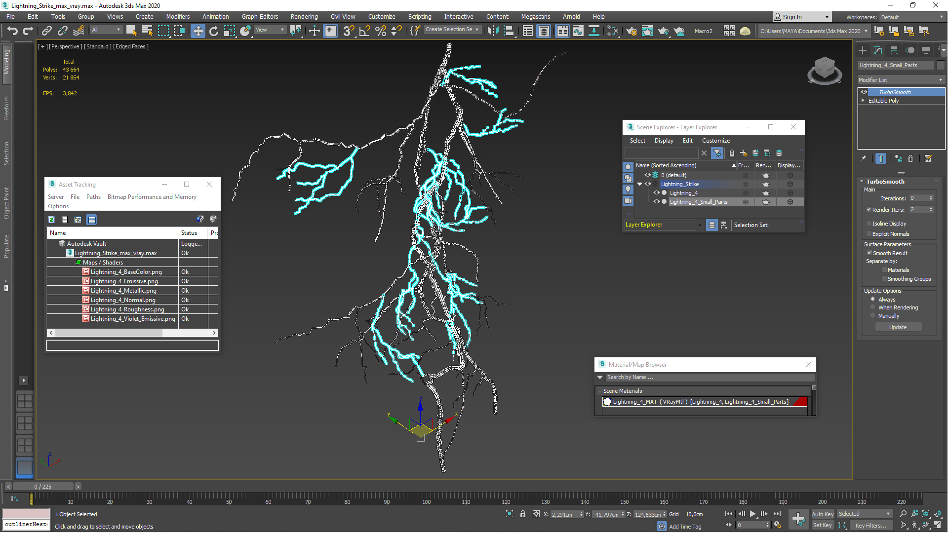 3D Lightning Strike