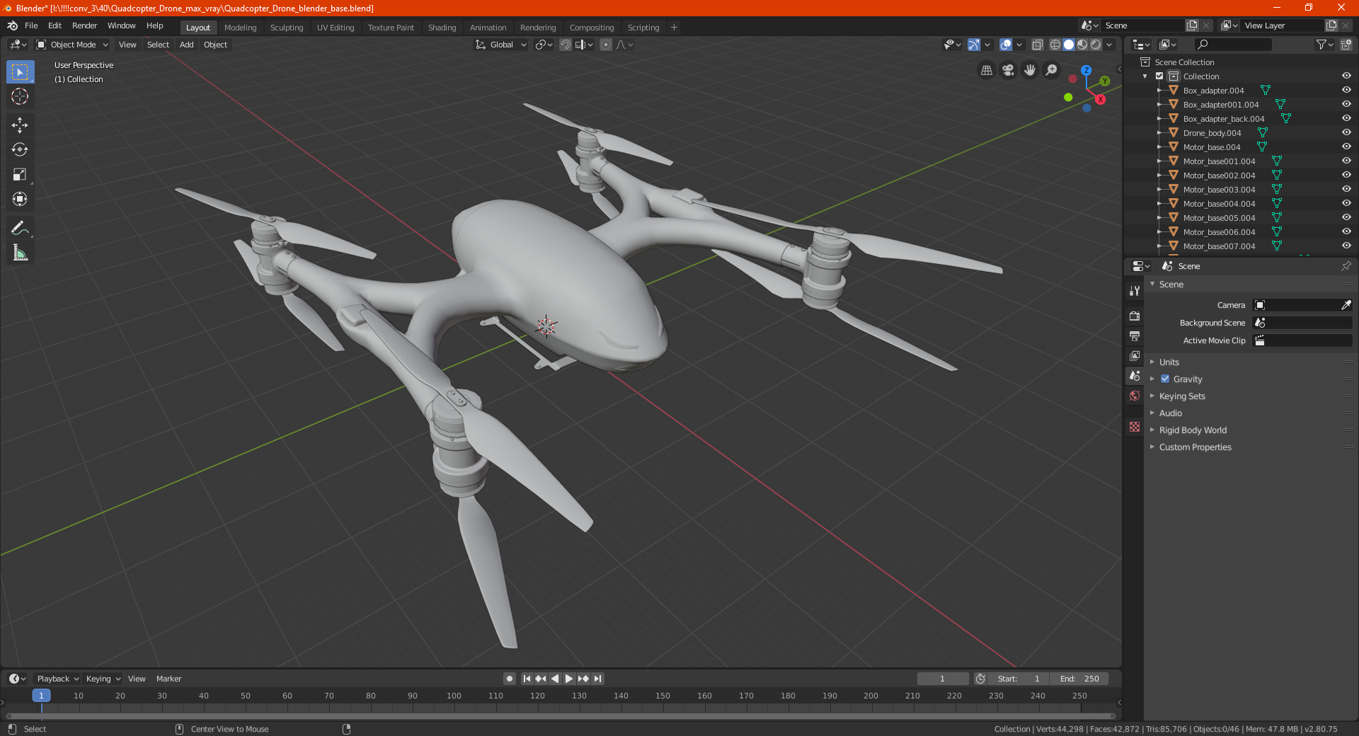 3D Quadcopter Drone