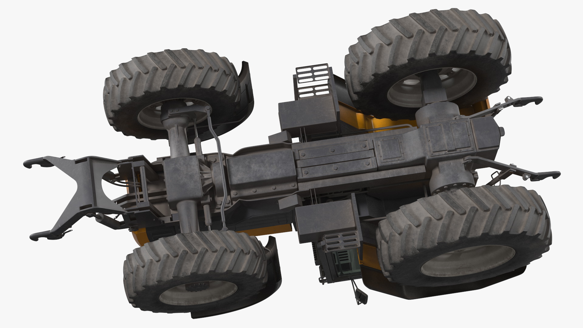 3D Renault 160-94 Wheel Tractor Dirty Rigged