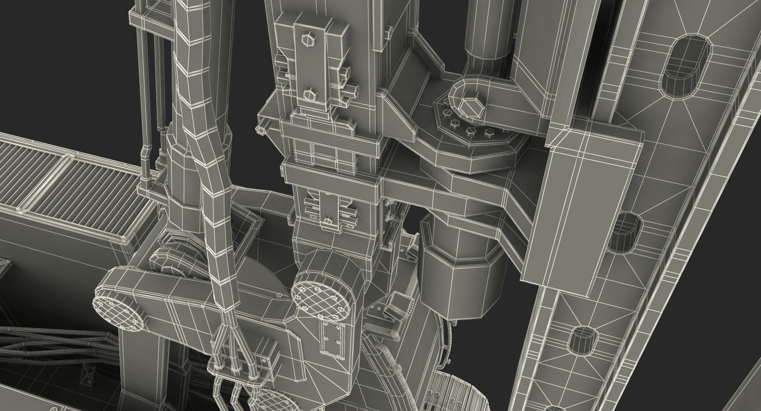 Hydraulics Pile Driver Generic Rigged 3D
