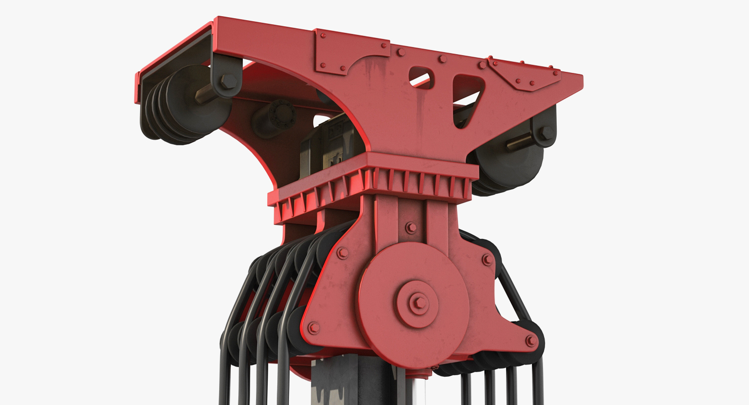 Hydraulics Pile Driver Generic Rigged 3D