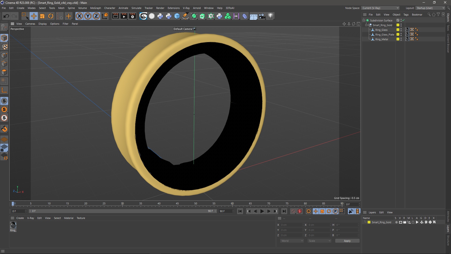 3D model Smart Ring Gold