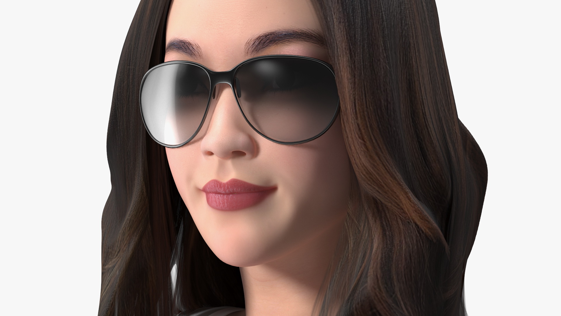 Chinese Woman with Hermes Birkin Bag Ostrich 3D model