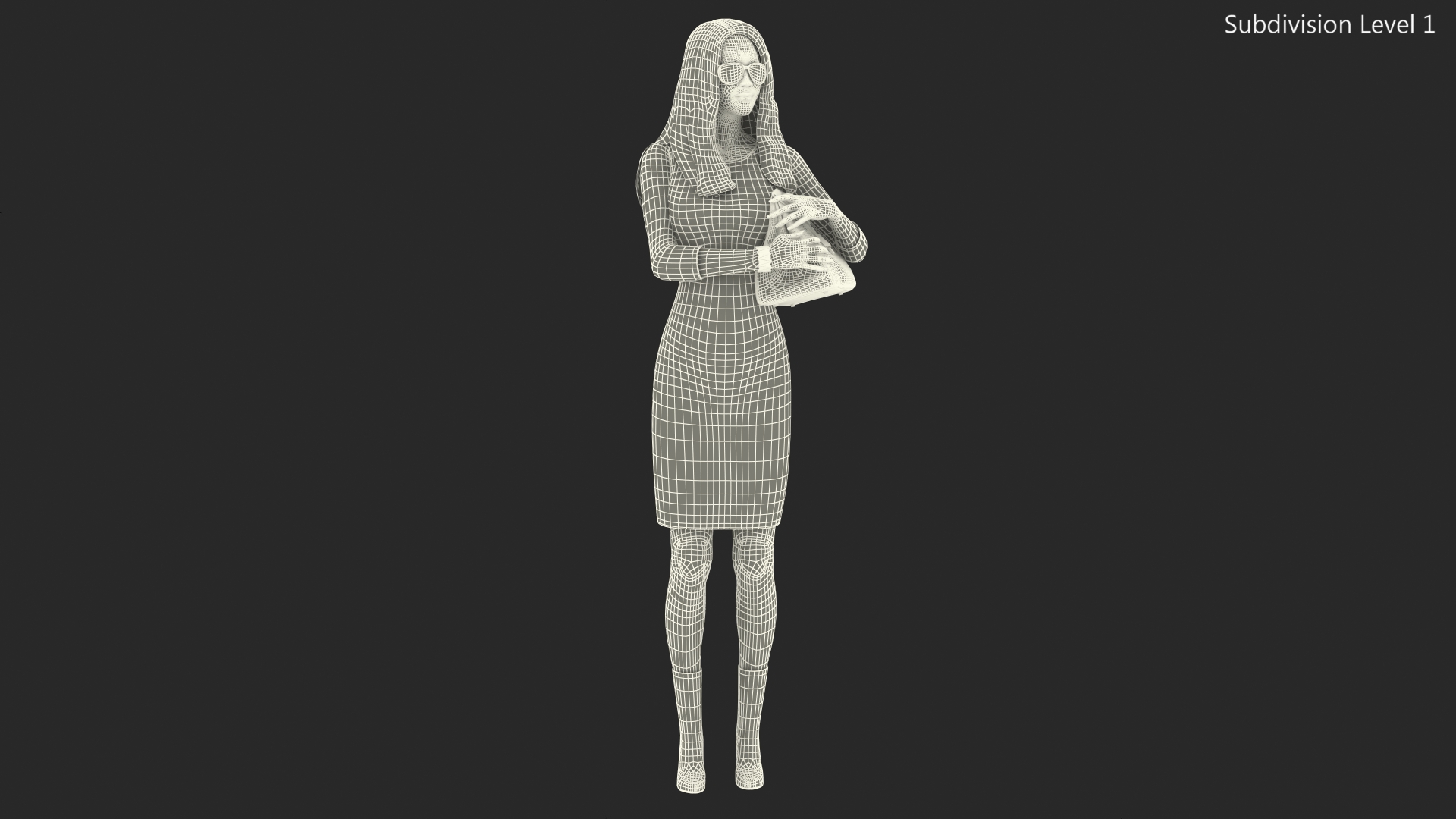 Chinese Woman with Hermes Birkin Bag Ostrich 3D model