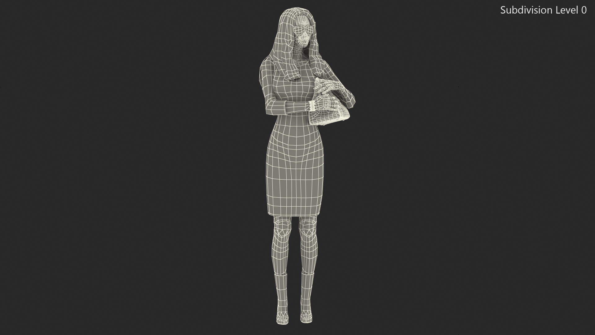 Chinese Woman with Hermes Birkin Bag Ostrich 3D model