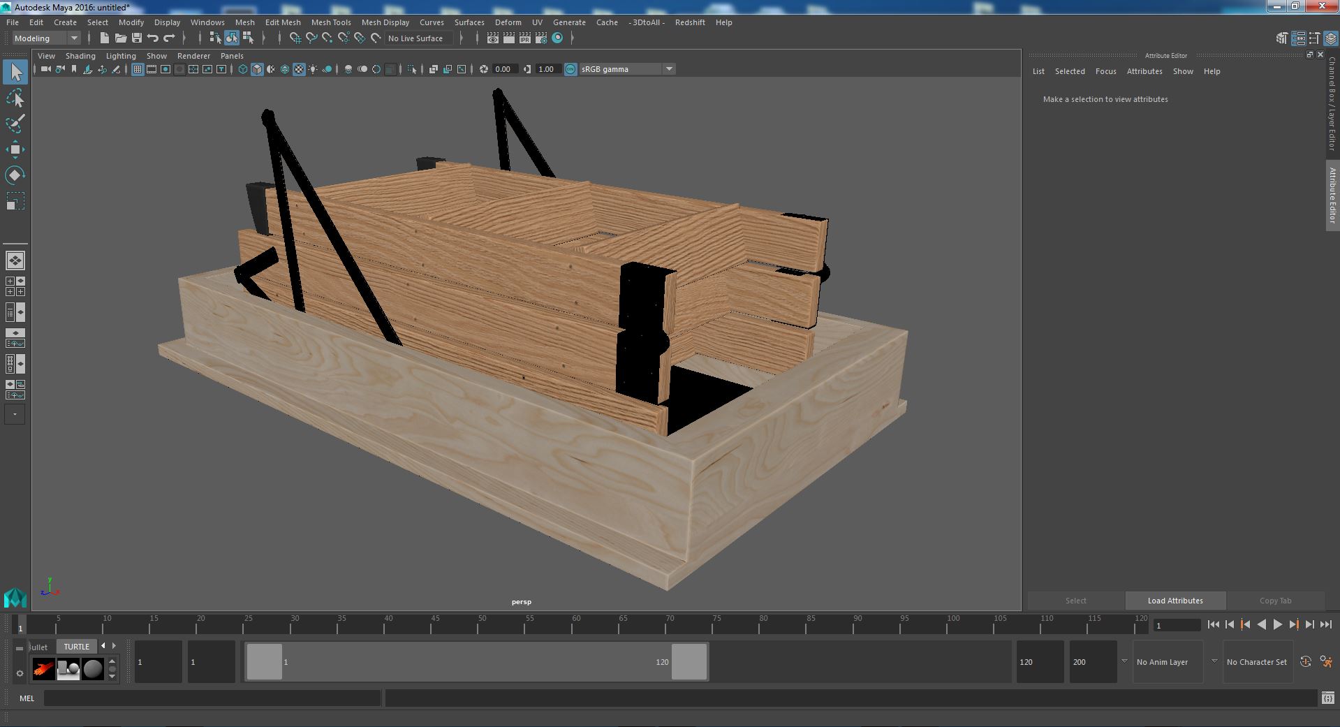 Attic Ladder Closed 3D model