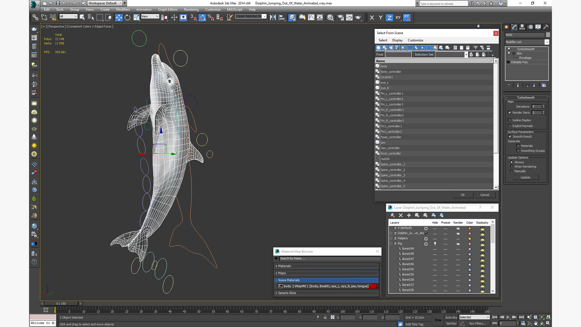Dolphin Jumping Out Of Water Animated 3D